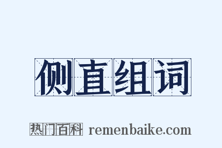 侧直组词是什么意思的图片